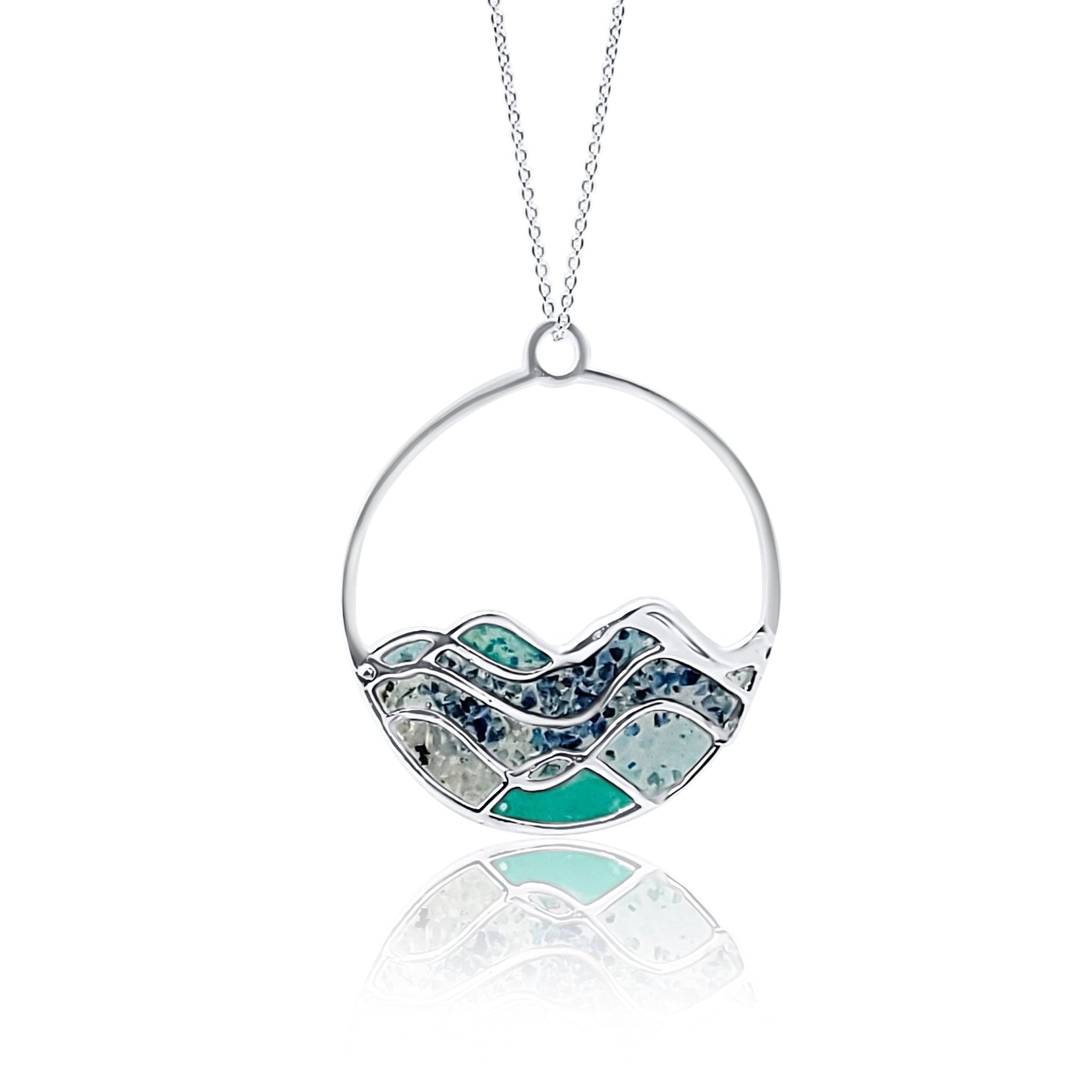 Blue Tide Ocean Pendant Necklace