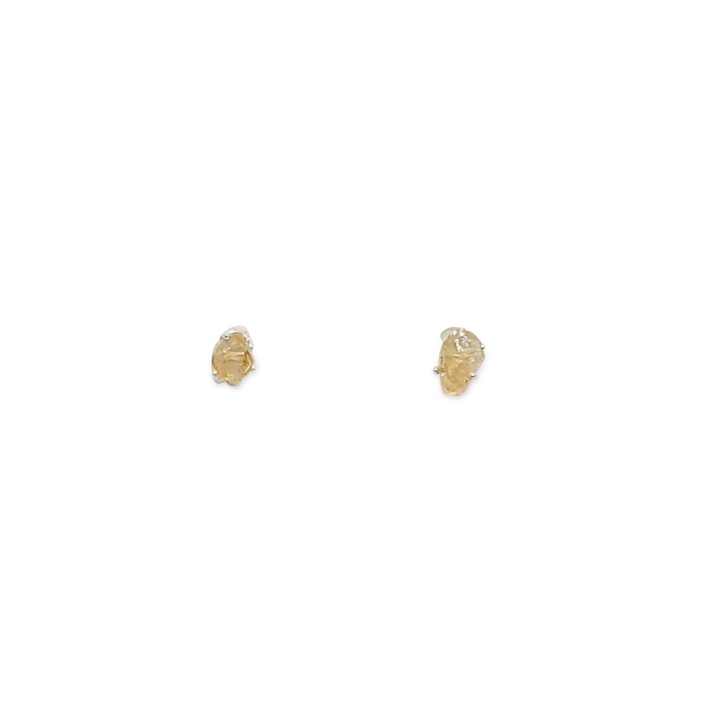 Citrine Silver Stud Earrings