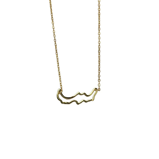 gold plated sterling silver petite Simply Savary adjustable necklace. Souvenir of savary island
