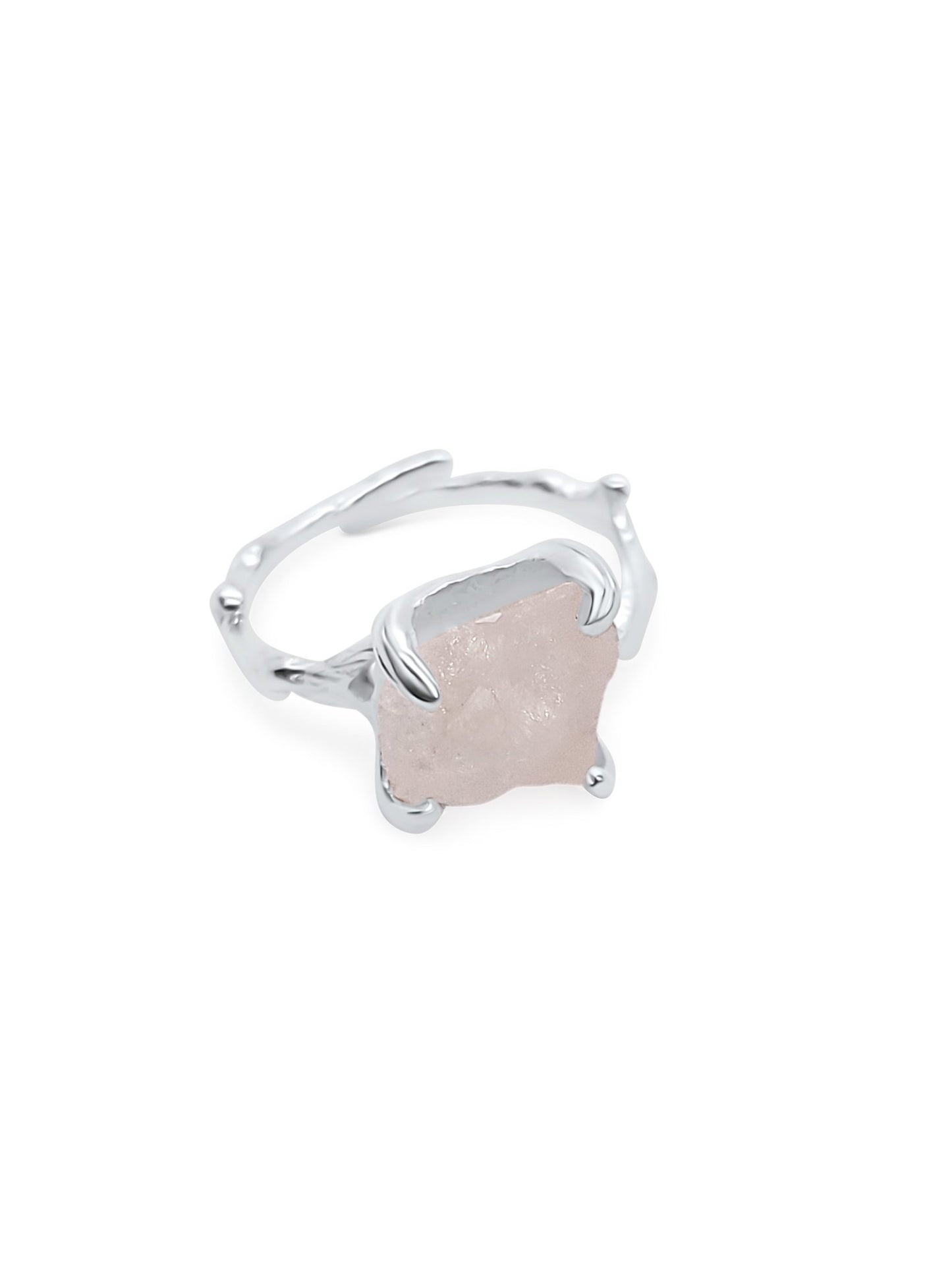 Rose Quartz Adjustable Branch Ring