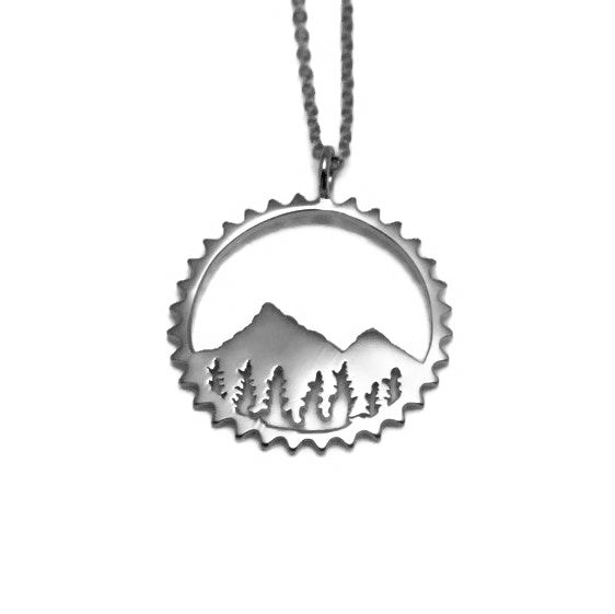 Bear Mountain Necklace - Silver and gold bear fetish necklace –  caligodesign.com